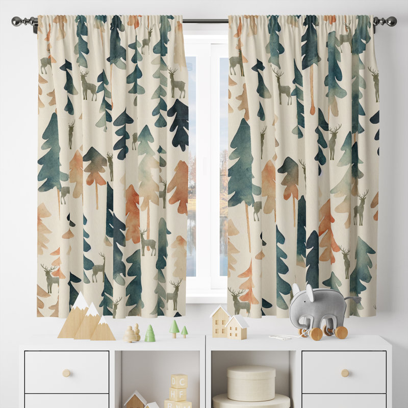 Semi Sheer Curtain Pair, 20" W x 52" L