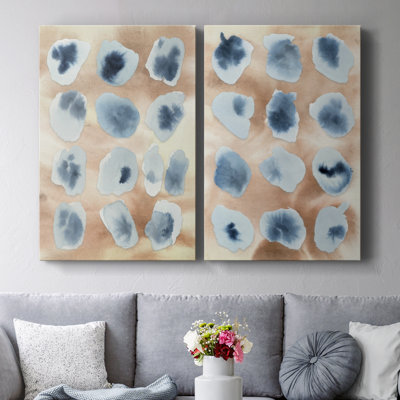 «Tile Serenity Fragments I» - Toile tendue avec châssis de qualité supérieure