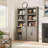 70'' Tall Farmhouse Bookcases With Doors, 5 Tier Bookshelf With Storage-114963169-114963168
