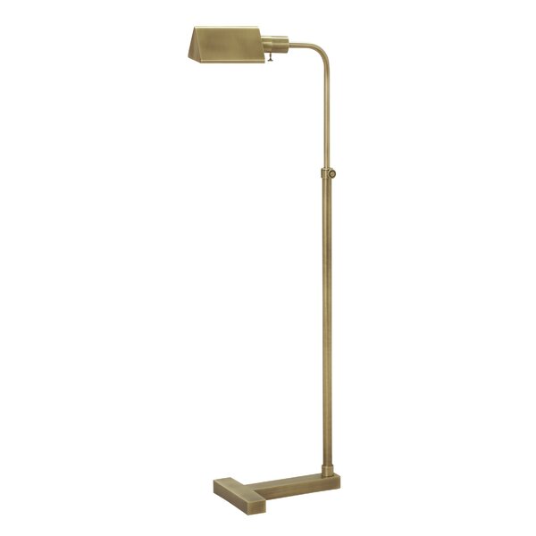 Fairfax Adjustable Height Antique Brass Pharmacy Floor Lamp