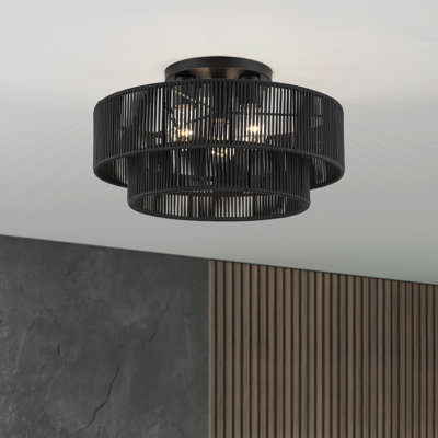 Acordia Black Large Semi-flush