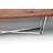 Gax Walnut Solid Wood Top Metal Base Dining Table-21648548-21648545
