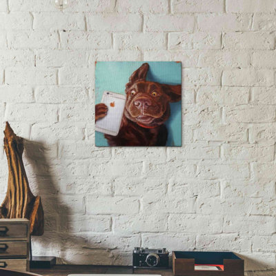 «Dog Selfie» par Lucia Heffernan, art mural sur toile