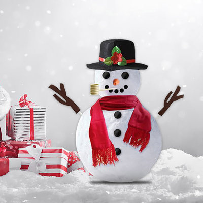 Christmas Decorations 16Pcs/set Snowman Decorating Kit Snowman Making Kit Winter Party Kids Toys