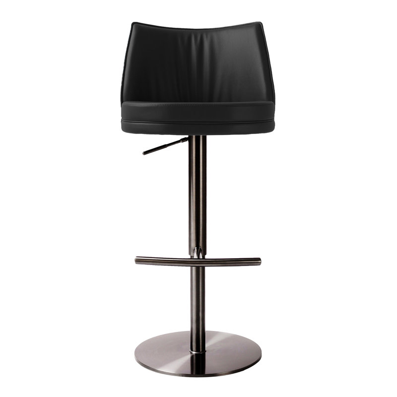 Tabouret ajustable en cuir végétalien Lowther Gala Performance, Noir, noir, noir, noir
