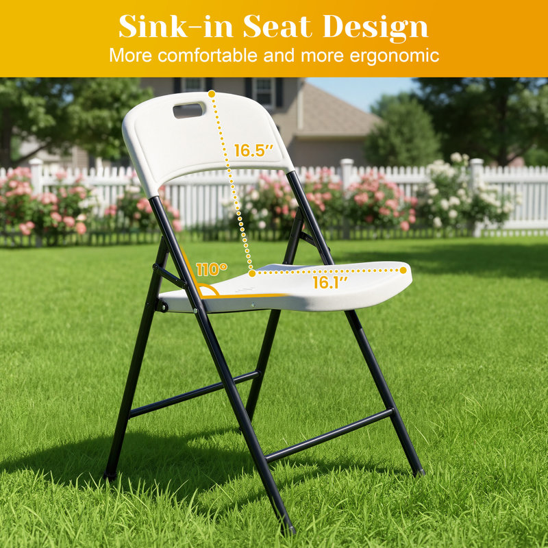 71.5" Foldable Outdoor Dining Set With 8 Fully Assembled Dining Chairs, 29" H x 71.7" W x 29" D, White/Gray, 8