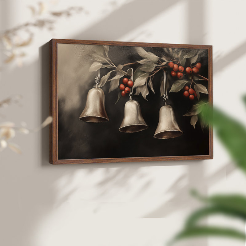 Art de Noël - CMXCIV - Reproduction encadrée - Restickable, 16" H x 20" W, Walnut