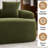 Curved Loveseat Full Compression Sponge Sofa, No-Assembly Compact Sofa For Small Spaces & Apartments, 300 Lbs Capacity-558107724