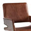 Chaise de bureau, cuir fleur rétro