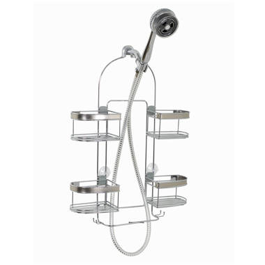 Reviews for Kenney Rust-Resistant Heavy Duty 3-Tier Large Hanging Shower  Caddy with Suction Cups and Four Razor Holders in Chrome