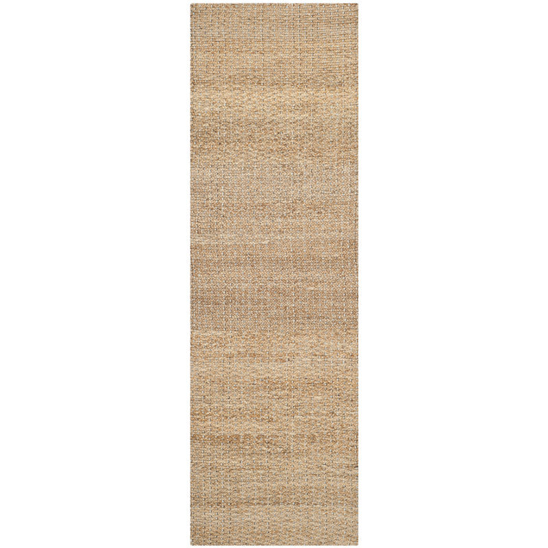 Debroh Natural Fiber Hand Woven Jute Solid Color Rug, Runner 2'6" x 6'