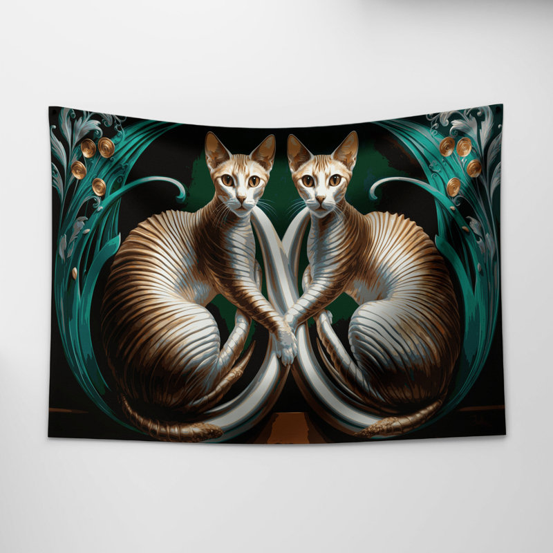 Tapisserie «Cats Cornish Rex», 26 po x 36 po