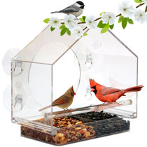 AMSAMOTION Mangeoire à Oiseaux pour Fenêtres, fenêtre de volière