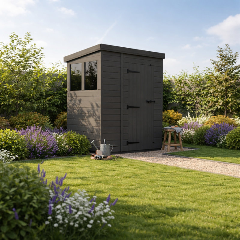6x4 Pent Composite Shed
