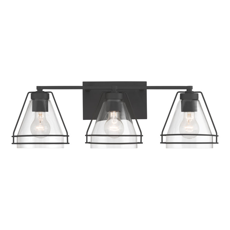 Meuble-lavabo 3 lumières 24,25 po Lorenth, H 8,25 po x l 24,25 po x P 7,25 po, 3 lumières