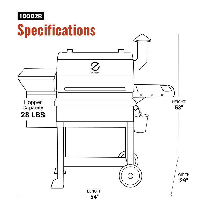 Z GRILLS Fumoir à granules de bois et fumoir 8-en-1 de 1056 po² noir
