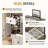 Multifunctional Vanity Desk With Lighted Flip Top Mirror, Adjustable Shelves, And Hidden Storage-1418668253
