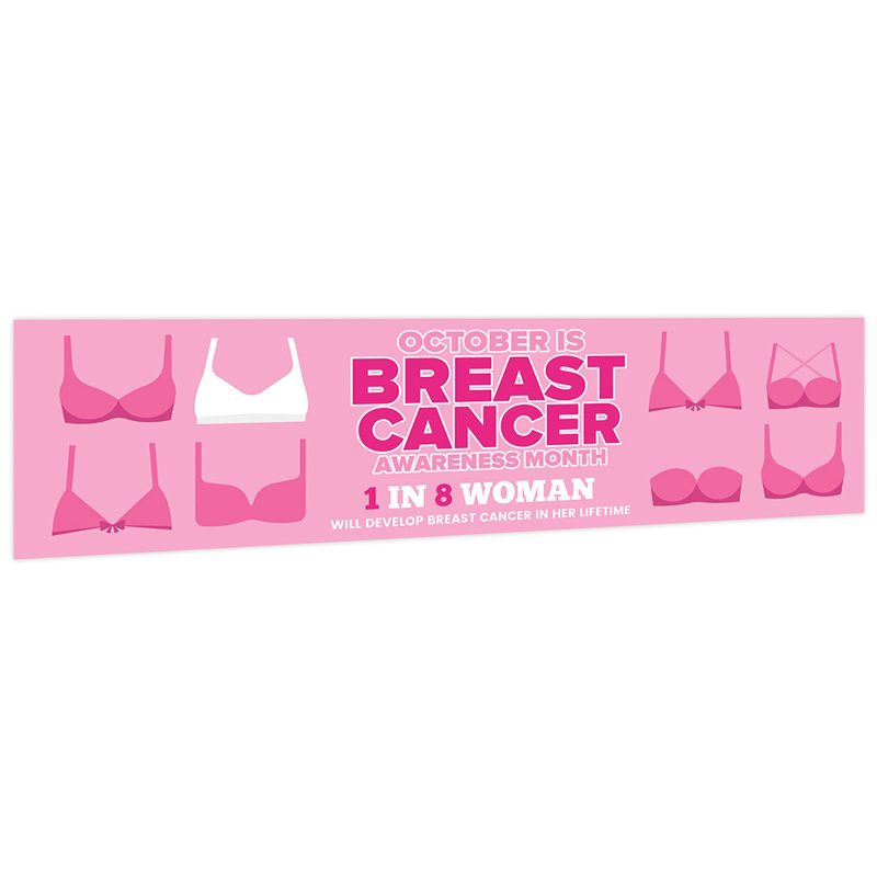 Grandes décorations de bannière pour le cancer du sein, soutien-gorge rose, mois de sensibilisation au mois d'ooût et décor de survivant pour femmes