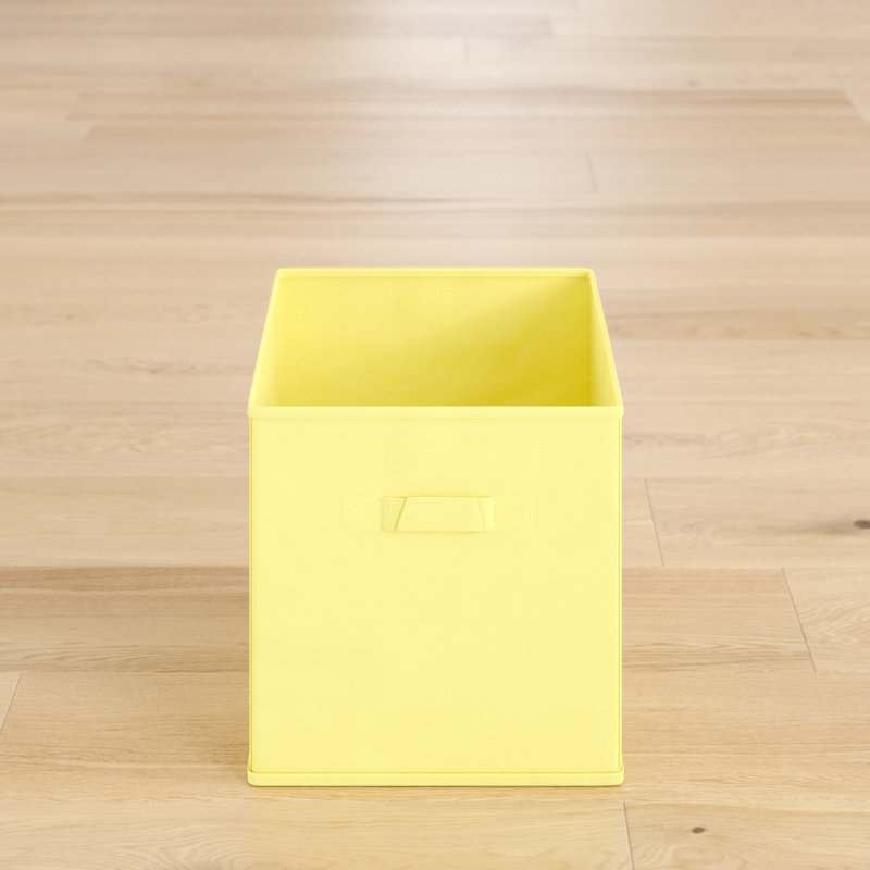 Rebrilliant Fabric Decorative Bin, 27cm H x 21.5cm W x 24.5cm D, Yellow