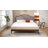 Solid Wood Bed Frame with Upholstered Headboard, Modern Design, No Box Spring Needed-1108145655-1108145654