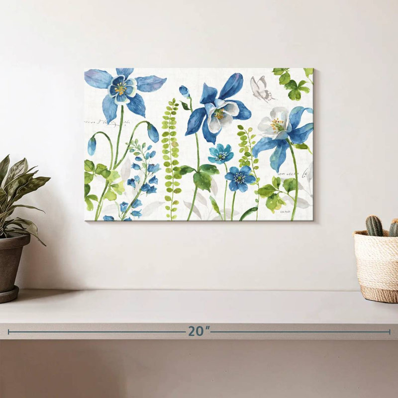 Jardin Harnek bleu et vert I, H 8 po x l 12 po