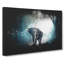 Elephant Roaming In A Green Forest - Wrapped Canvas Painting-56647679
