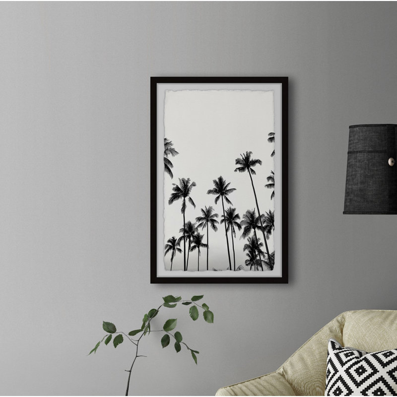 Reproduction de photo encadrée « bunch of palms » sur papier, H 24 po x l 16 po x P 1,5 po