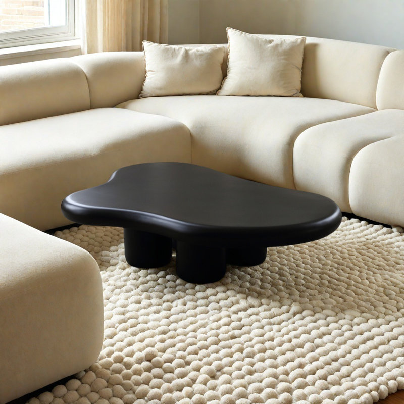 Table basse French Light Luxury, Noir