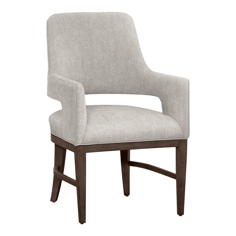 Chaise avec accoudoirs Josie, Noisette, Lin 3156