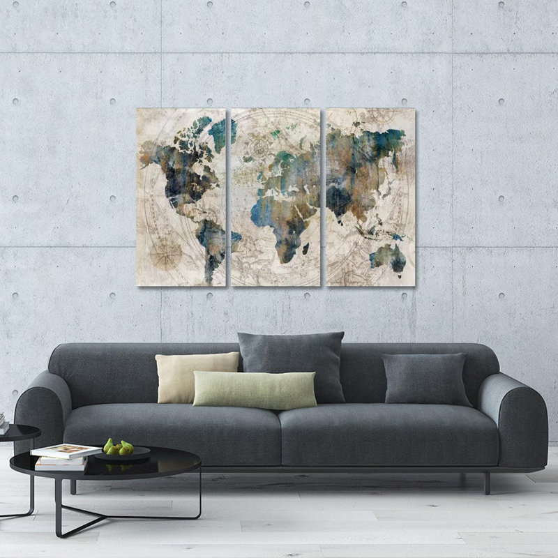 Carte céleste sur toile par Isabelle Z, ensemble