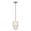 Mini-luminaire suspendu en nickel brossé 1 lumière Holliman-122939864