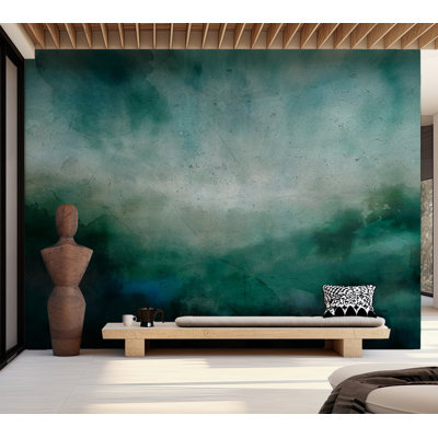 Papier peint abstrait - Paysage malachite