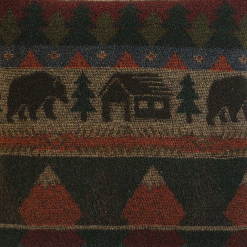 Wooded River Cabin Bear - Fabric by the Yard