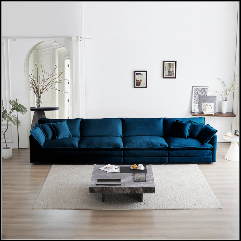 Free Combination Modular Sofa,4 Seater Sofa Chenille Fabric