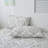Moon Sky Speckled Heather Grey White Ogee Damask Modern Victorian Shabby Elegance Sheet Set-102264582