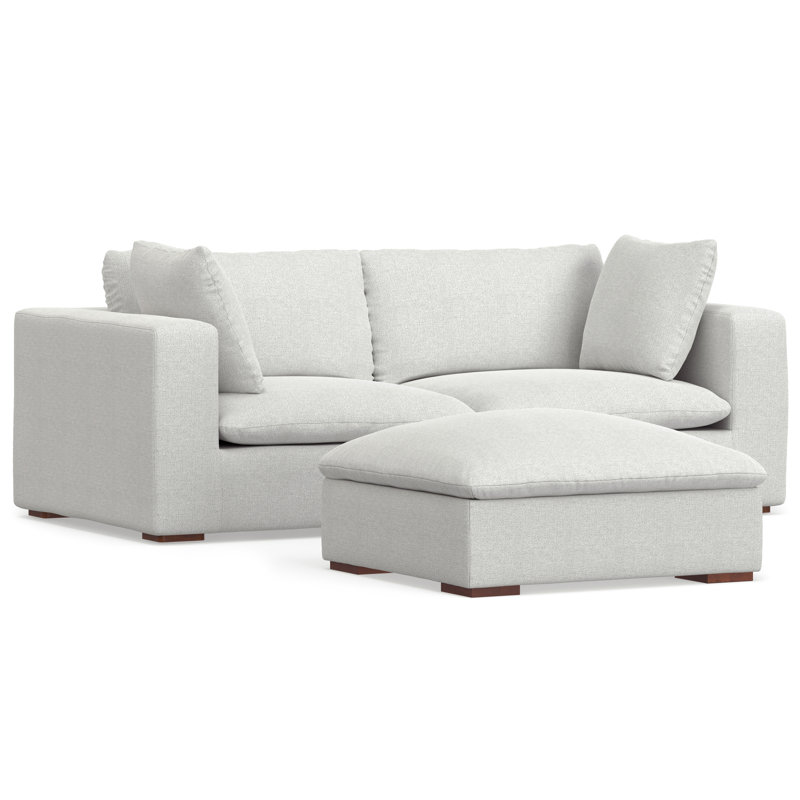 Ensemble de canapé modulaire et repose-pieds Jasmine avec repose-pieds de table assorti de 36 pouces de large
