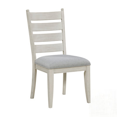 Stylish Weathered White Wooden Bench with Textured Gray Polyester Upholstery, Perfect for Entryways and Living Rooms