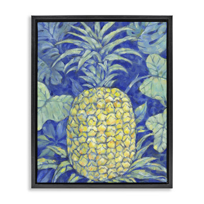 Cadre flottant ananas bleu Hawaii, design par Paul Brent
