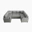 Canapé-lit modulaire convertible en U de 107,1 po pour salon, gris