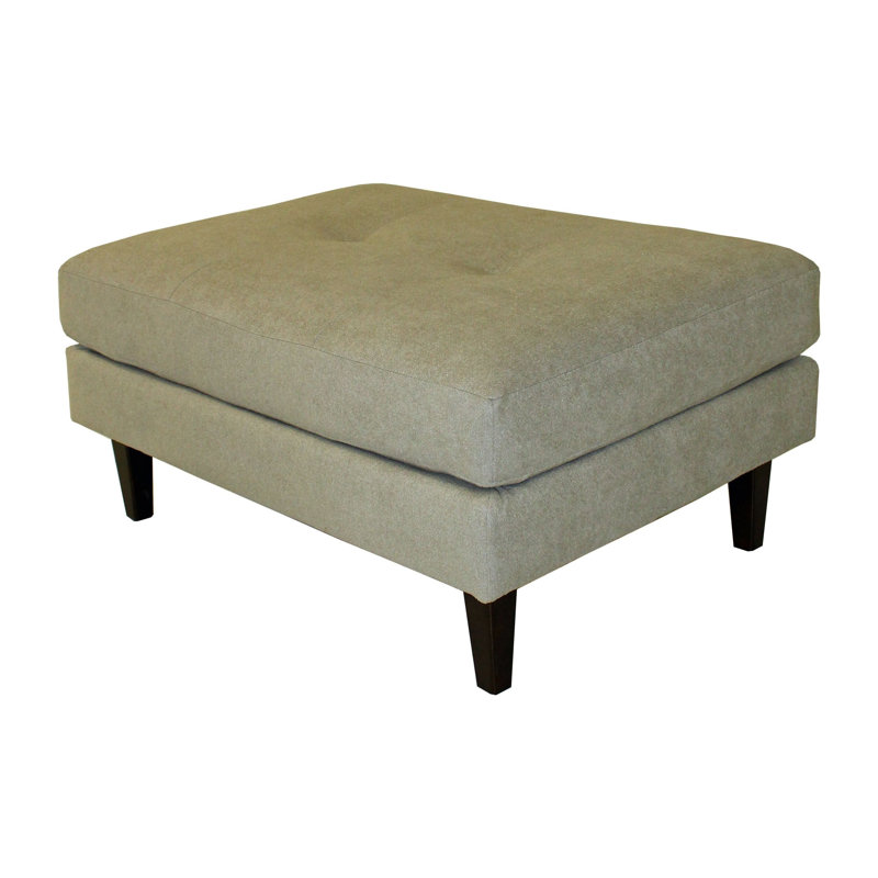 Drita Upholstered Ottoman, Light Gray