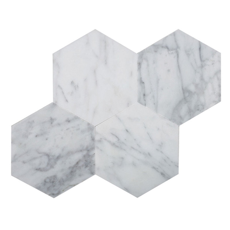 10.25" x 10.25" Marble Mosaic Wall Tile