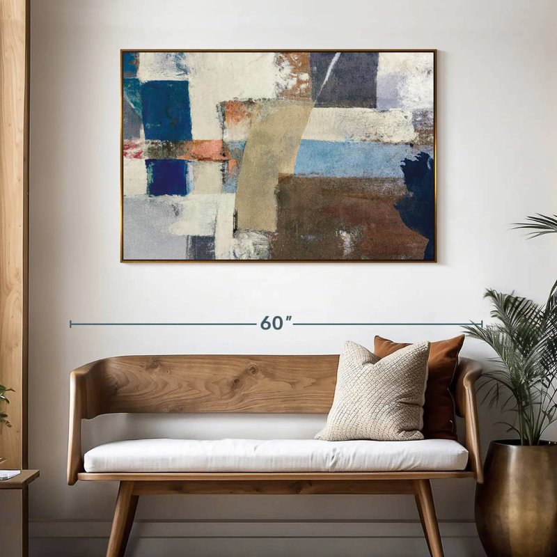 Hazle, 46 po x 31 po, Cadre flottant doré