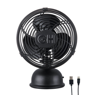 Good Housekeeping's All-Metal 5" Retro Oscillating USB-Powered Personal Fan (Multiple Finishes Available)