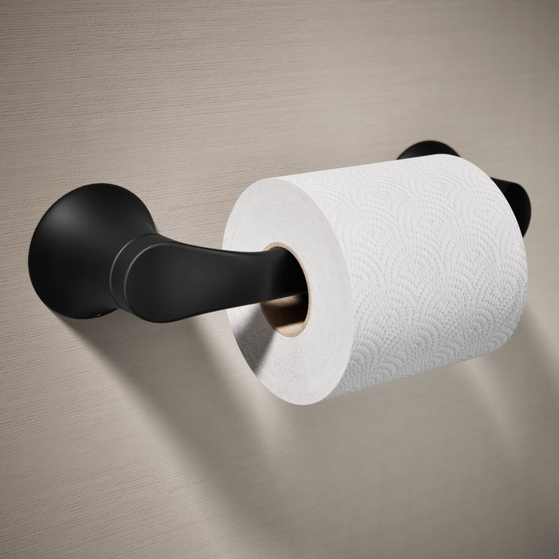 Simplice Pivoting Toilet Paper Holder, Matte Black