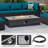 8-Piece Rattan Patio Conversation Set with Cushions and 56-Inch Outdoor Fire Pit Table-1082927427