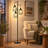 Dimmable 3-Light Industrial Floor Lamp with Edison Bulbs for Living Room