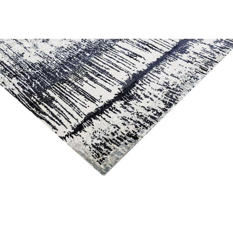Hand Knotted Area Rug, Rectangle 8' x 10'