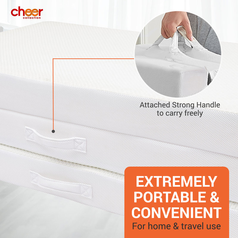 Twin White Foam Trifold Sofa Bed Mattress