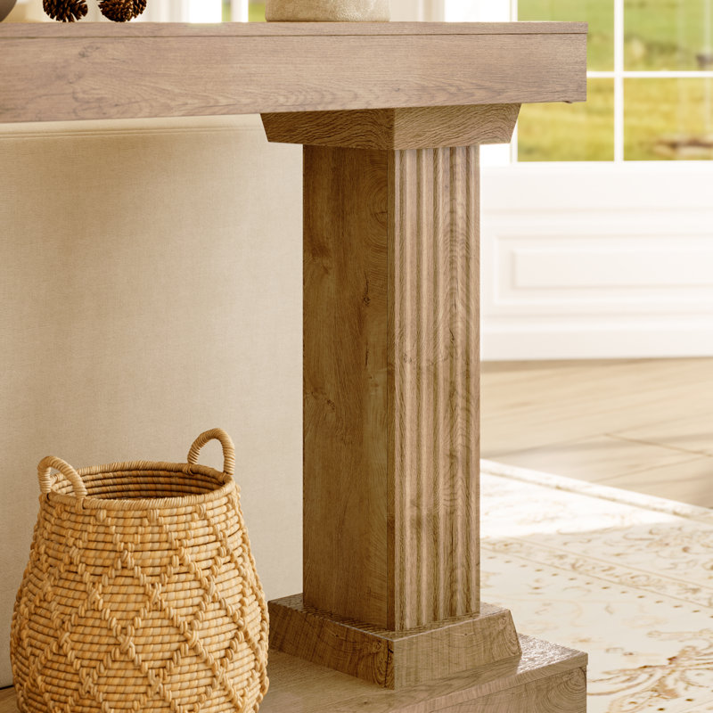 160Cm Console Table, Light Brown