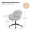 Chaise de bureau Leoh de 37,5 po de hauteur avec dossier incurvé et hauteur réglable-559594567